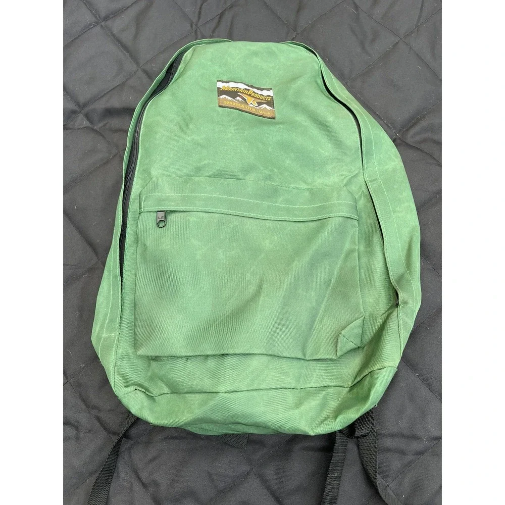 Rare Vintage Mountain Products Sportscaster 70s Green Backpack Bag Made‎ in USA